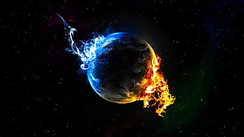 earth on fire. HD wallpaper