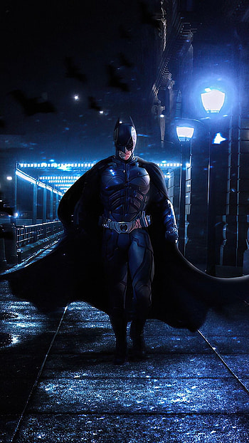 Gotham streets, Christian Bale (Batman) HD phone wallpaper