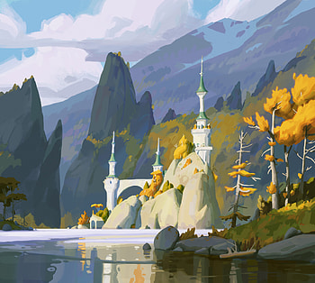 Autumn Castle, fantasy, castle HD wallpaper