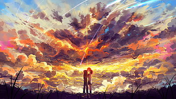 Kimi No Nawa Anime Couple , anime-couple, anime-girl, anime-boy, artist, artwork, digital-art HD wallpaper