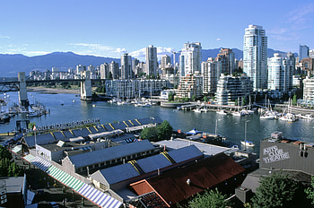 Vancouver Skyline, False creek, Geographic media, Skyline HD wallpaper