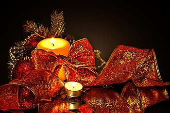CANDLES, RIBBON, COLORS, DECORATIONS HD wallpaper