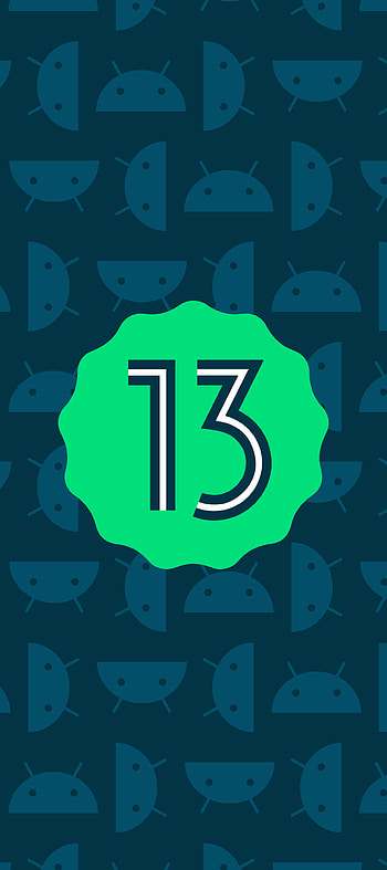 Android 13, aqua, symbol HD phone wallpaper