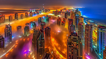 United Arab Emirates, Tower block, Cotton candy, Dubai marina HD wallpaper