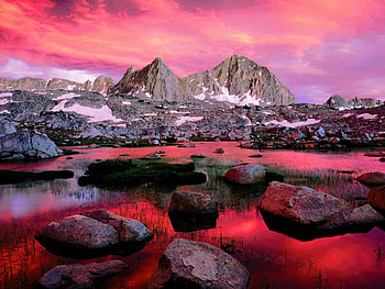 Nature, Water, Lake, Evening, California, National Park, Royal Canyon, King's Canyon HD wallpaper