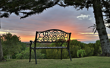 Nature, Grass, Bench, Elevation, Puerto Rico HD wallpaper