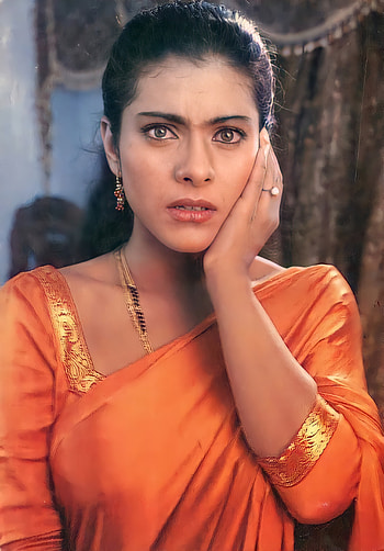 Kajol, lip, vintage, Bollywood HD phone wallpaper
