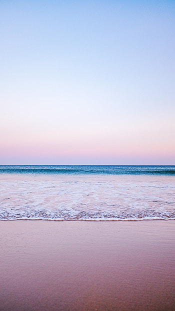 ocean, horizon, nature, beach HD phone wallpaper