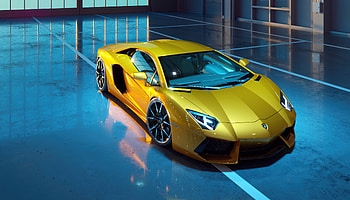 Gold Lamborghini Aventador Dione Forged , lamborghini-aventador, lamborghini, cars, behance, cgi HD wallpaper