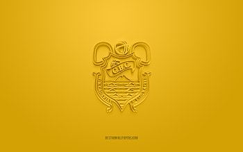 CB 1939 Canarias, creative 3D logo, yellow background, Spanish basketball team, Liga ACB, Tenerife, Spain, 3d art, basketball, CB 1939 Canarias 3d logo HD wallpaper