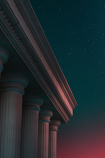 Night, Architecture, Dark, Miscellanea, Miscellaneous, Antique, Column, Columns HD phone wallpaper