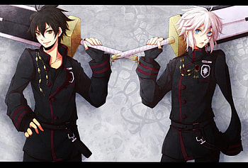 Walker, silver hair, black, dgman, allen, allen walker, short hair, male, handsome, plain, sword, black hair, dark, neah, blade, d gray man, simple, neah walker, boy, anime, white hair, weapon, guy HD wallpaper