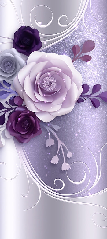 ElephantPurpleflowers, beautiful, magenta, diamond, pink, Love, Premium, Metal HD phone wallpaper