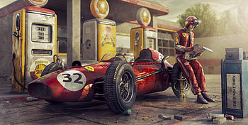 Going Home, cars, artist, artwork, artstation HD wallpaper