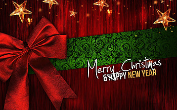 Merry Christmas and Happy New Year HD wallpaper