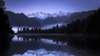 Mount Cook Tasman Lake, mountain, mountains, lake, sky, tree, trees, nature HD wallpaper