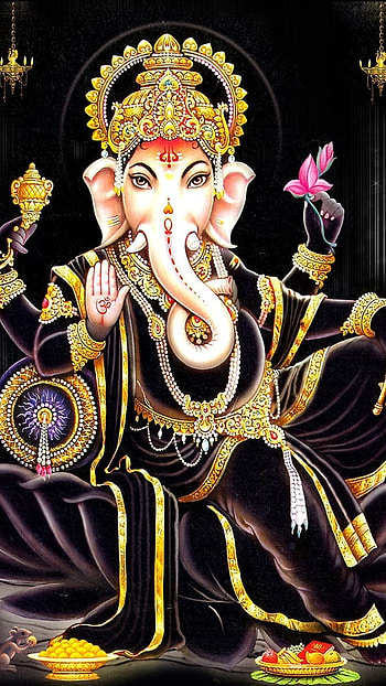 Ganpati Ka, Black Background HD phone wallpaper