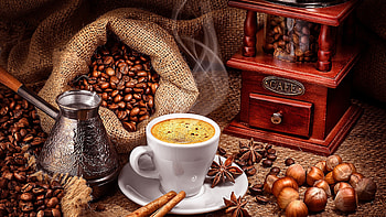 Cup of coffee, Coffee bean art, Caffeinated drink, Coffee lover's bliss HD wallpaper
