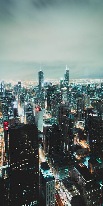 Evening cityscape buildings, Cityscape, , graphy HD phone wallpaper