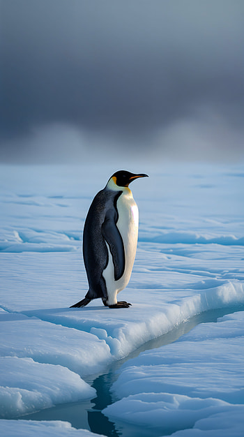 Regal Solitude — Emperor Penguin HD phone wallpaper