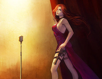 Miss Fortune, games, long hair, anime, weapon, league of legends, video games, gun, micro, female HD wallpaper