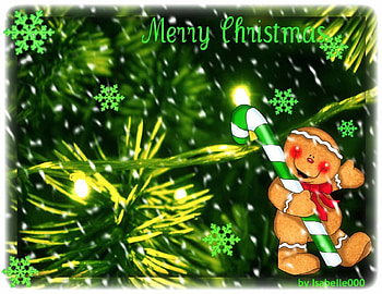 **::Merry Christmas Sweet Di::**, gingerman, Season, merry, Christmas, Holiday, green, tree HD wallpaper
