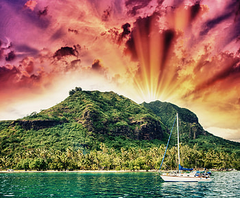 Clouds in the Mountains, river, clouds, sailing, sky, nature, mountains HD wallpaper