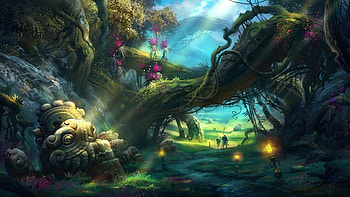 Fantasy Forest HD wallpaper