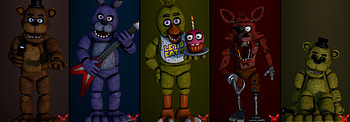 Golden Freddy (Five Nights At Freddy's), Freddy (Five Nights at Freddy's), video game, Freddy Fazbear's Pizza, Five Nights at Freddy's HD wallpaper