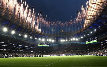 Tottenham Hotspur Stadium, inside view, football field, Tottenham Hotspur, Premier League, London, UK HD wallpaper