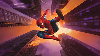 Spiderman Swinging Through The City Lights, spider-man-brand-new-day, spiderman, superheroes, artwork, art, digital-art, movies, 2026-movies, tom-holland, disney, marvel HD wallpaper