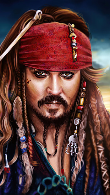 Jack Sparrow, Colorful digital 2D art, Sony Xperia X XZ, Z5 Premium HD phone wallpaper