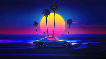 Riding The Retro Wave Cruising Through The 80s, synthwave, artist, artwork, digital-art HD wallpaper