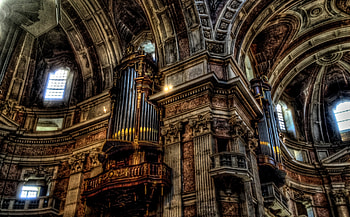 Gothic Architecture, Church organ, Medieval architecture, Basilica HD wallpaper