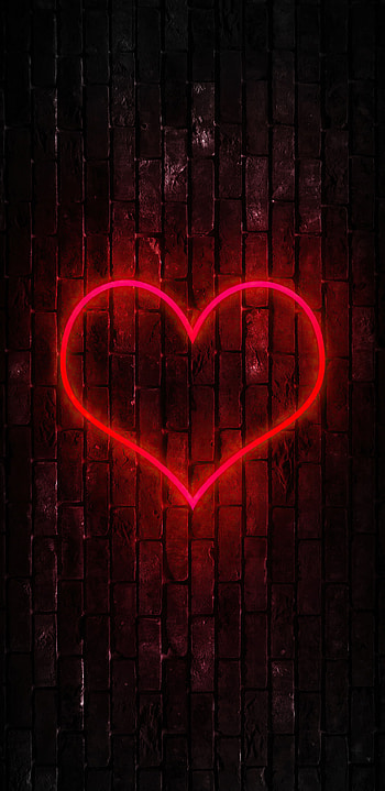 Heart on tile wall, Samsung Galaxy Note 9 HD phone wallpaper