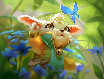 :), blue, butterfly, fantasy, art, green, flower, creature, isha chin HD wallpaper