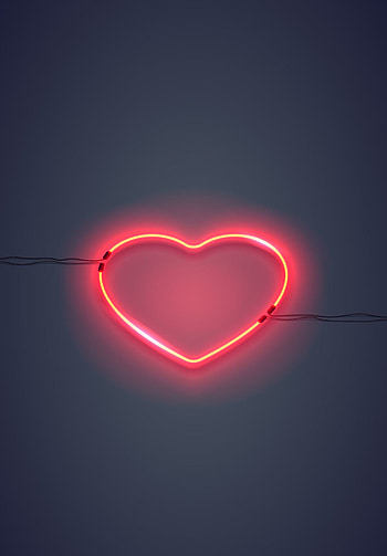 Love, Neon, Backlight, Illumination, Heart HD phone wallpaper