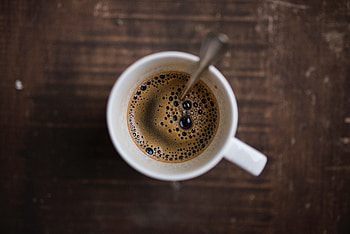 Food, Coffee, Cup, Foam, Meerschaum, Spoon, Espresso HD wallpaper