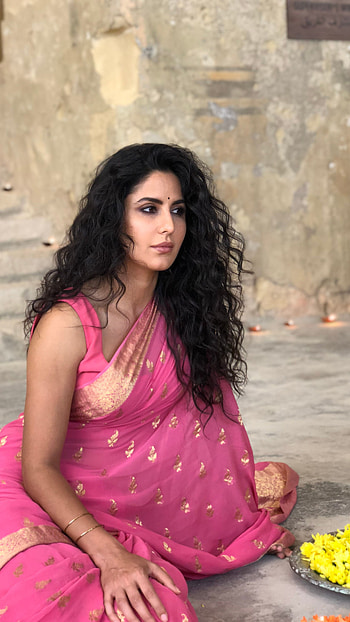 Katrina Kaif, bollywood actress, saree lover HD phone wallpaper