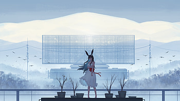 Anime Girl In White Dress, anime-girl, anime, artist, artwork, digital-art HD wallpaper