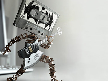 Even cassettes rock!, even, other, guitar, cassettes, rock, music, aequus, abstract, mihi HD wallpaper