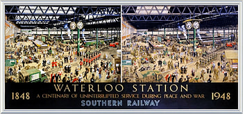 Waterloo Station, military, waterloo, station, railway, deliveries, collage, clocks, trains, vans HD wallpaper