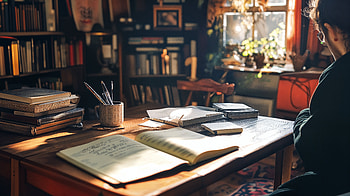 Serene Journaling Moments - Ultra, desk, book, stationery, workspace HD wallpaper