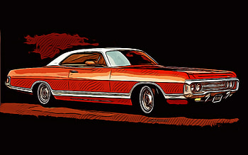1973, Dodge Monaco Hardtop Coupe, , vector art, Dodge Monaco drawing, creative art, Dodge Monaco art, vector drawing, abstract cars, car drawings HD wallpaper