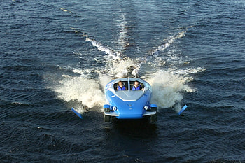 Boat Car, cool, in water HD wallpaper