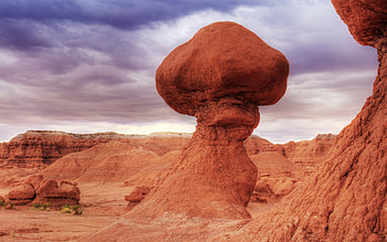 Mushroom Rock, shaped, sky, mushroom, rock HD wallpaper
