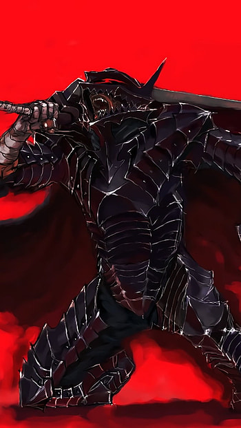 Berserk, Armor, Red Background HD phone wallpaper