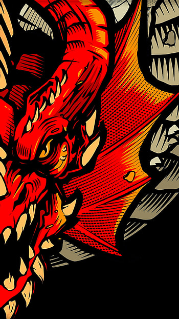 Red Dragon DnD, dungeons, dragons HD phone wallpaper