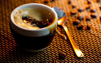 Food, Coffee, Cup, Spray, Foam, Grains, Meerschaum, Grain, Spoon HD wallpaper