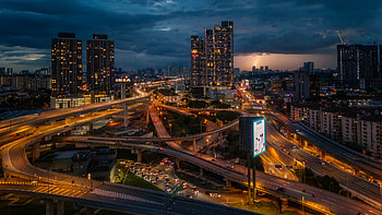 city night HD wallpaper